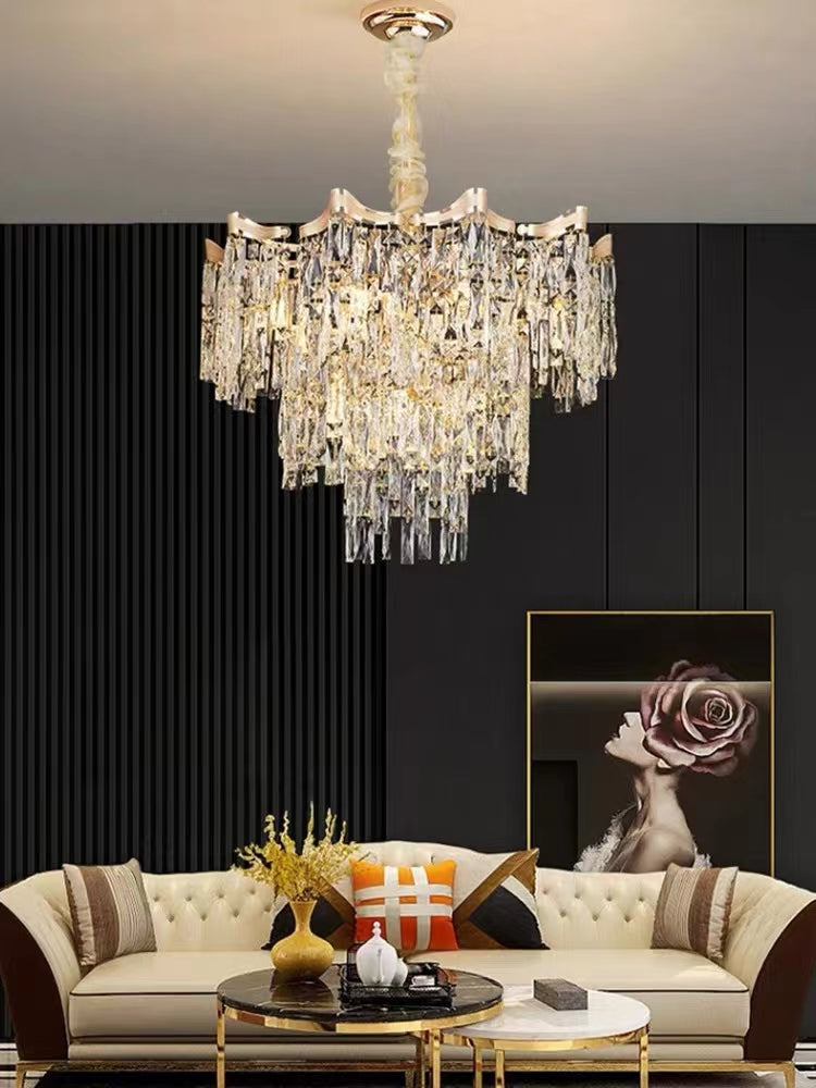 LUXURY CRYSTAL LIGHTING CHANDELIER - AURA LIGHT