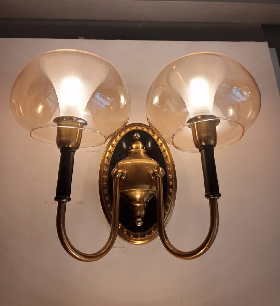 DUAL GLASS SHADE WALL LAMP - AURA LIGHT