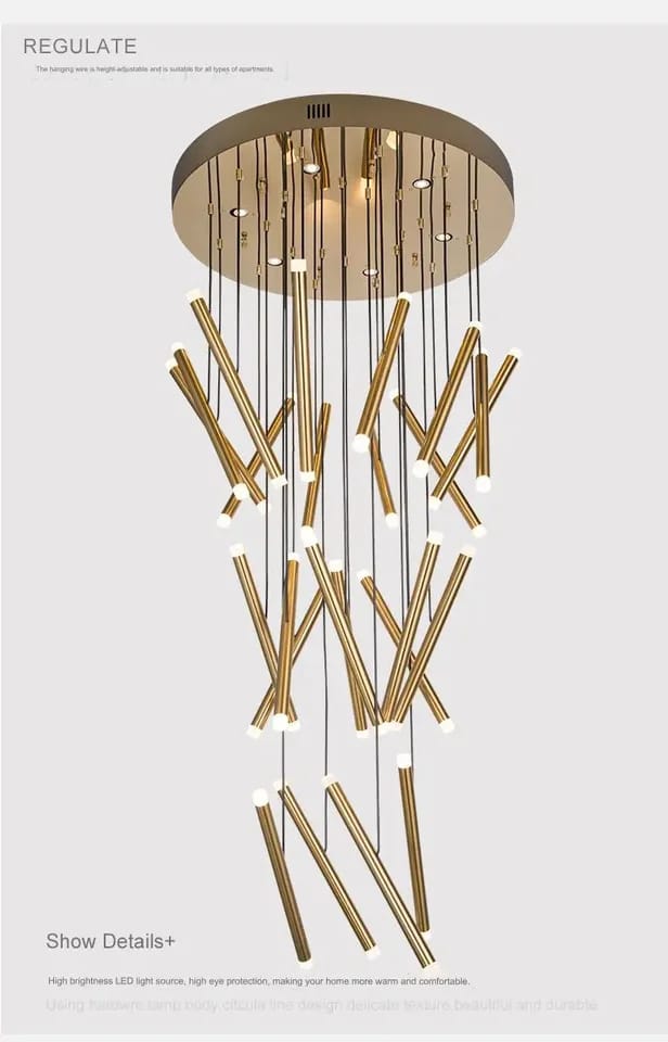 MODERN LED STAIRCASE CHANDELIER - AURA LIGHT