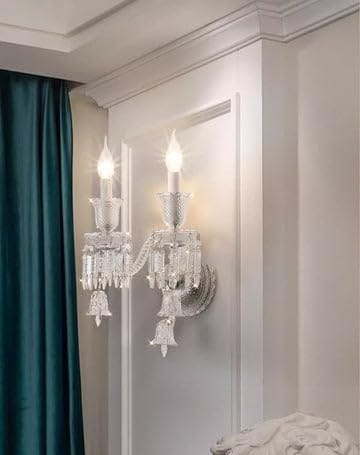 Antique glass wall light