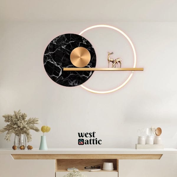 Black circular light - AURA LIGHT