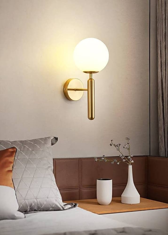 MODERN GLASS BALL WALL LAMP