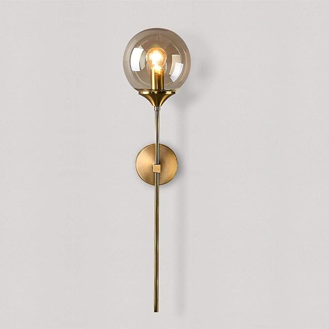 GLASS GLOBE WALL SCONCE