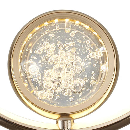 CRYSTAL LED GOLD RING PENDANT LIGHT