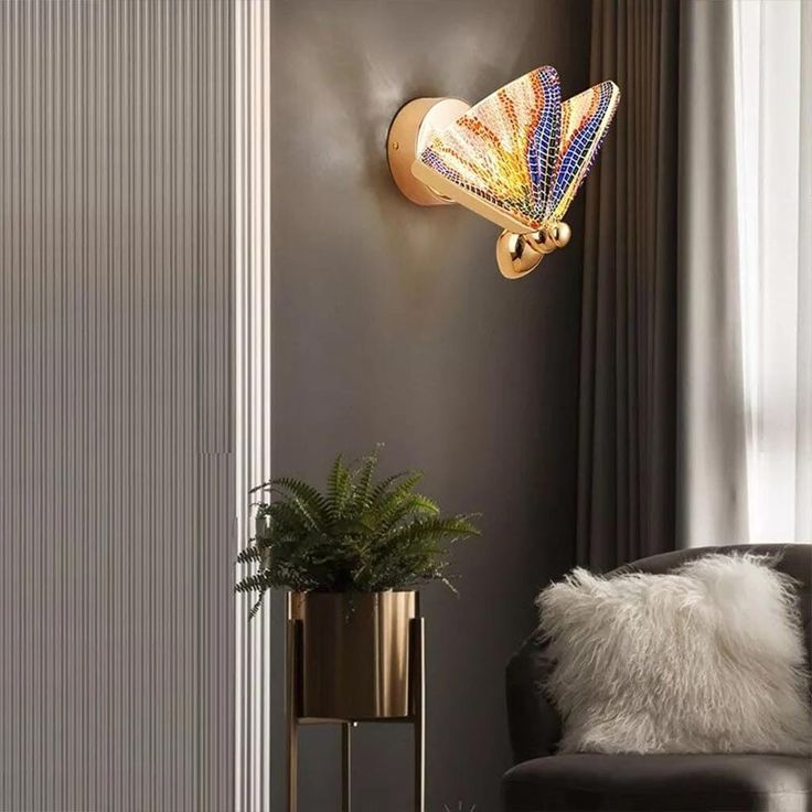 MODERN BUTTERFLY WALL SCONE