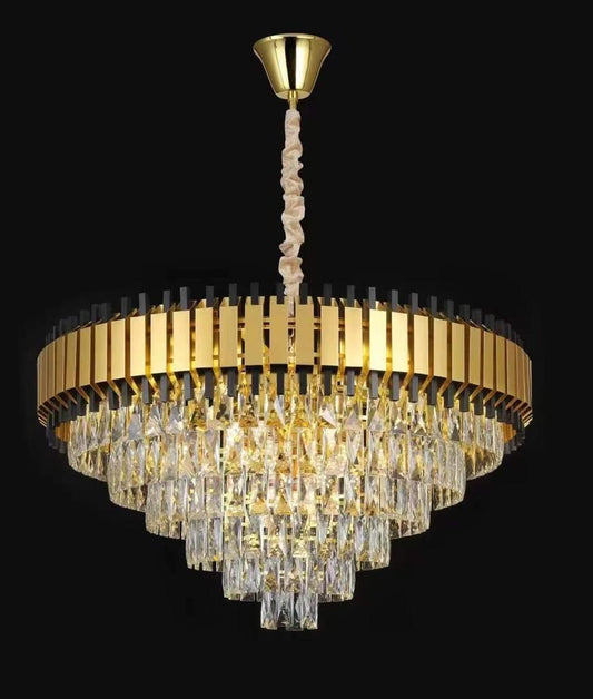 MODERN LUXURY BLACK & GOLD CHANDELIER