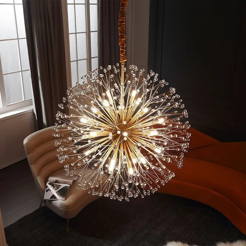 MODERN LUXURY LED CRYSTAL CHANDELIER DANDELION LIGHT