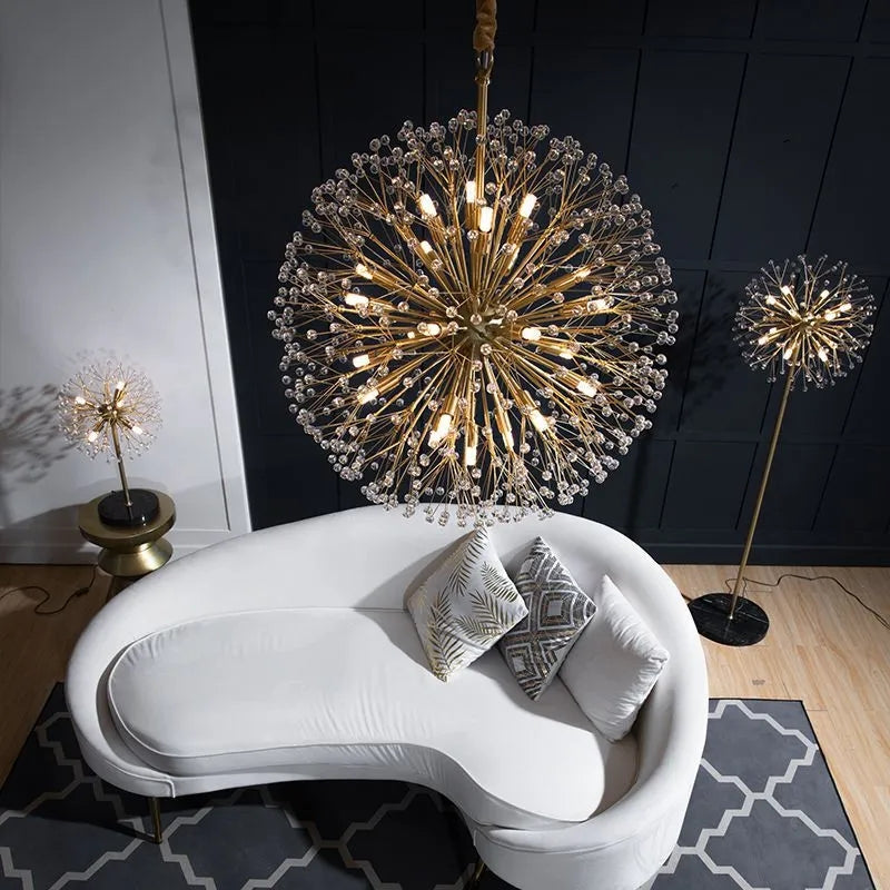 MODERN LUXURY LED CRYSTAL CHANDELIER DANDELION LIGHT