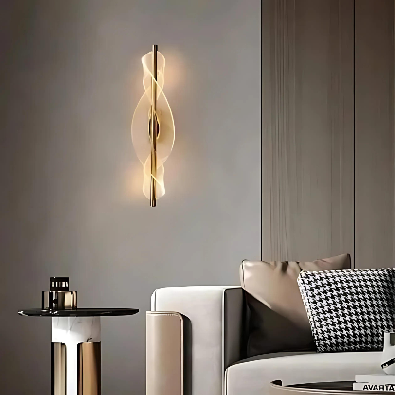 MODERN BEDSIDE CURVED WALL LIGHT