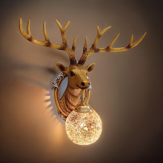 DEER HEAD WALL LIGHT