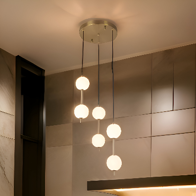 DOUBLE GLOBE PENDANT LIGHT