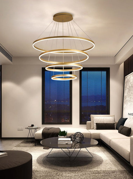 4 RINGS CIRCULAR CHANDELIER