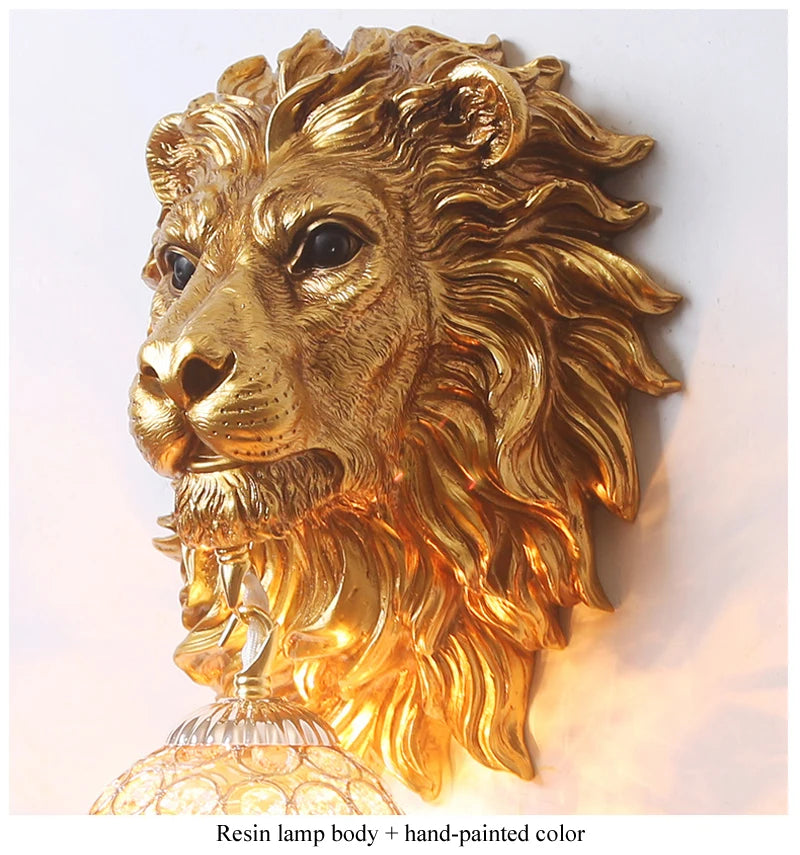 LION HEAD WALL LAMP