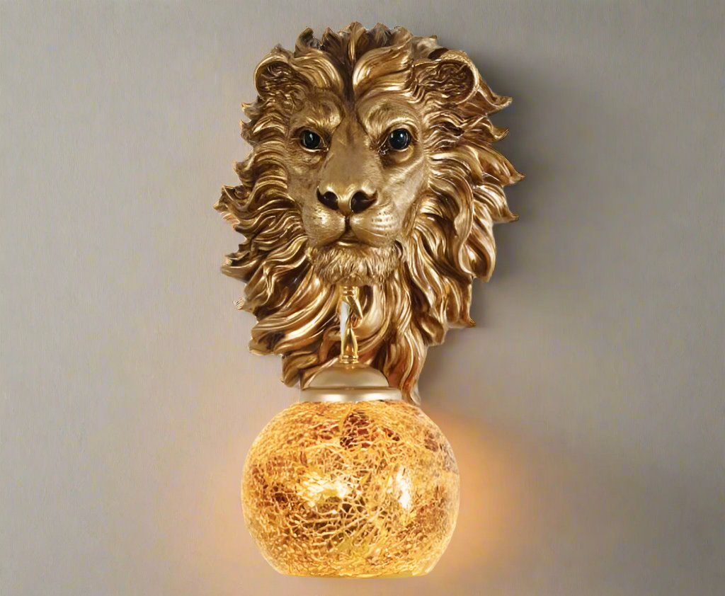 LION HEAD WALL LAMP