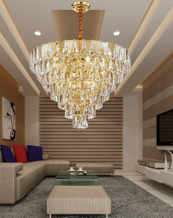 CRYSTAL GOLD CHANDELIER