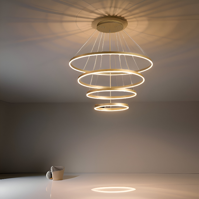 4 RINGS CIRCULAR CHANDELIER