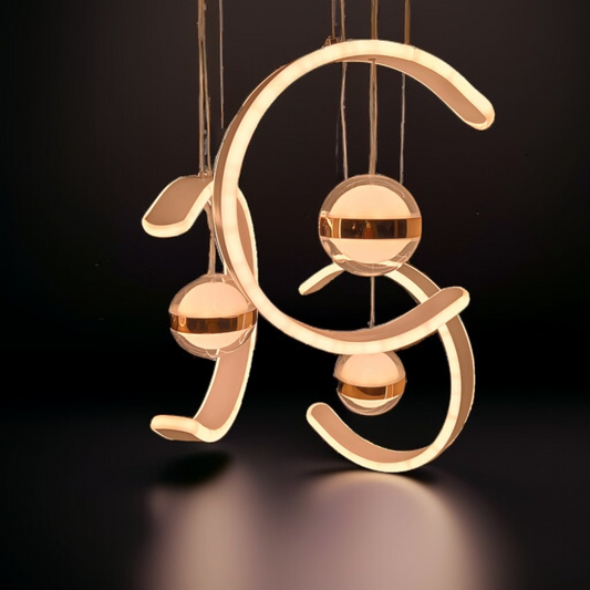 C shape pendant light