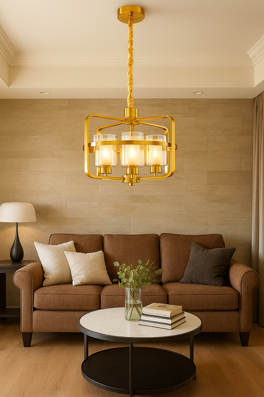 Glass chandelier