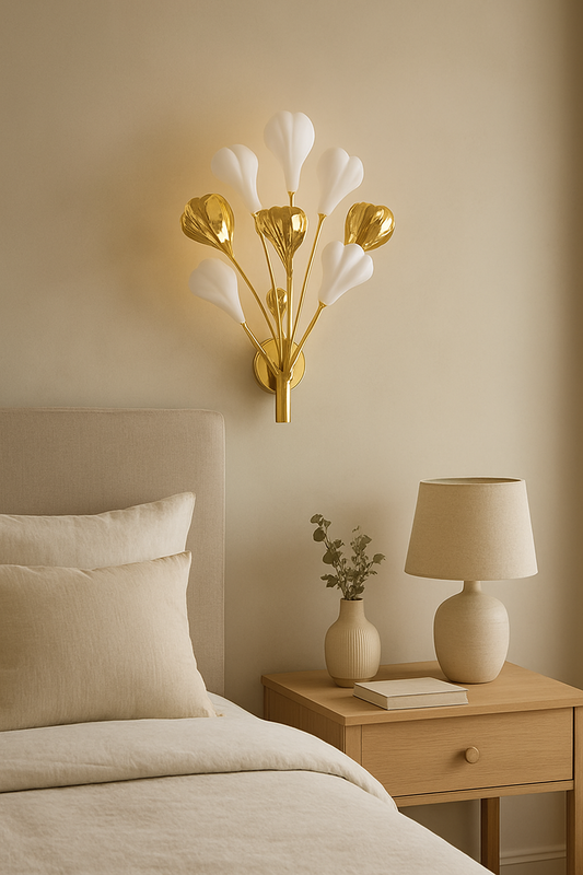 Flower wall light