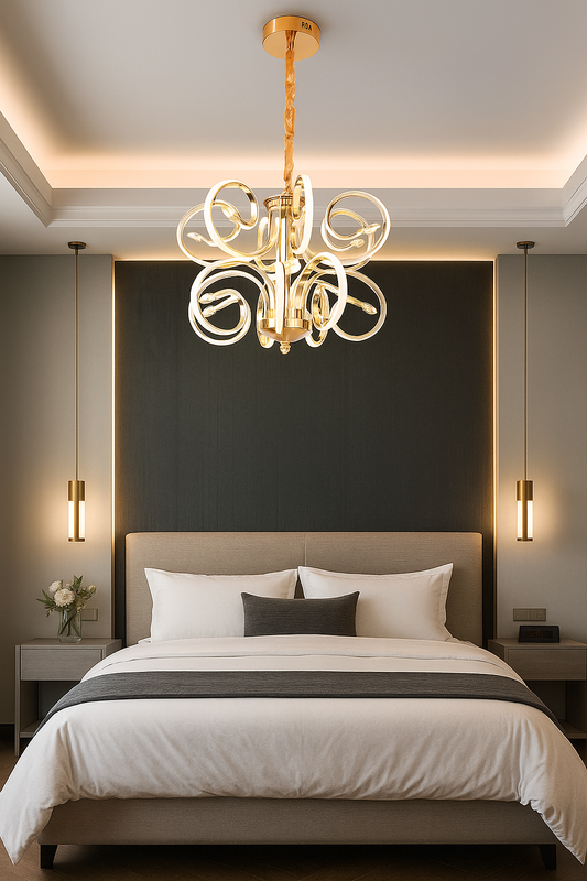 Led strip chandelier