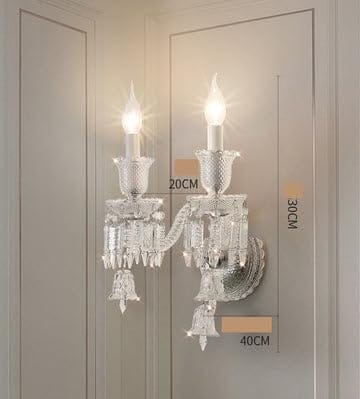 Antique glass wall light