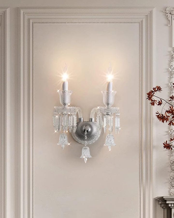 Antique glass wall light