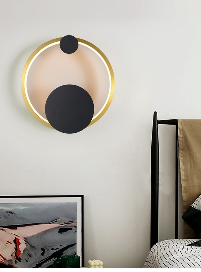 ROUND GOLD WALL FIXTURE