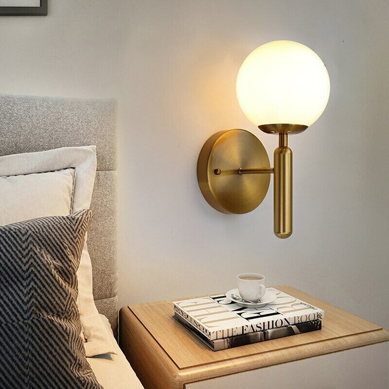 MODERN GLASS BALL WALL LAMP