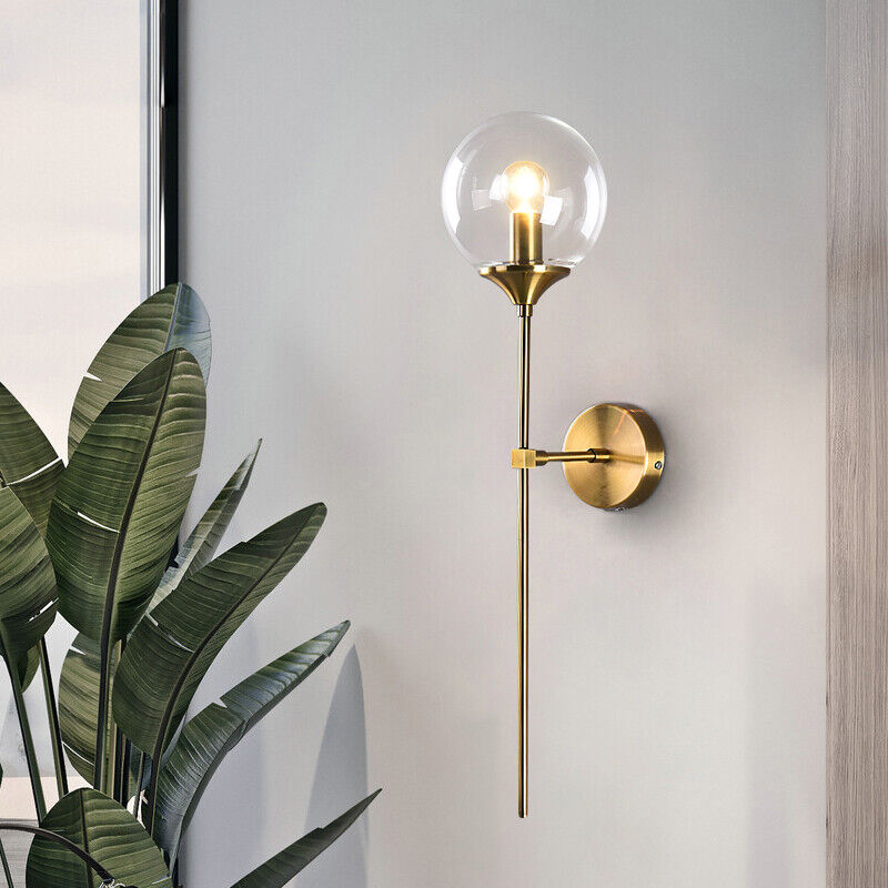 GLASS GLOBE WALL SCONCE