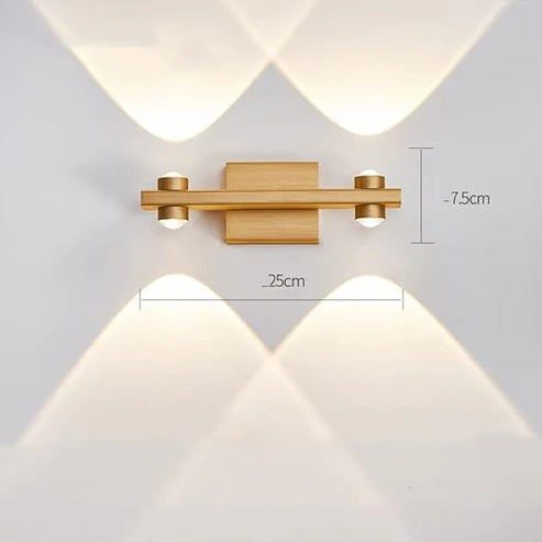 DOUBLE HEAD GOLD MIRROR LIGHT