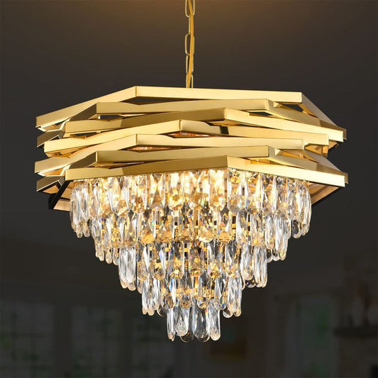 GOLD CRYSTAL CHANDELIER